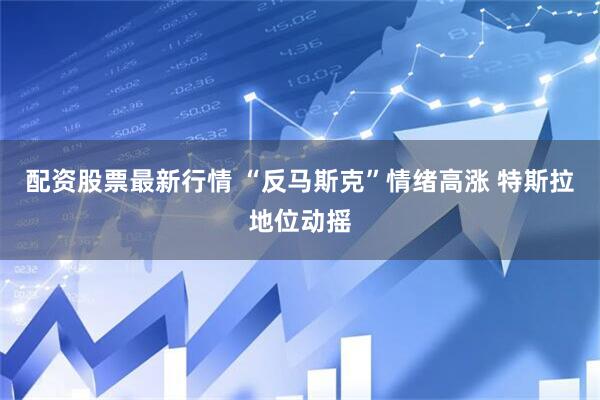 配资股票最新行情 “反马斯克”情绪高涨 特斯拉地位动摇